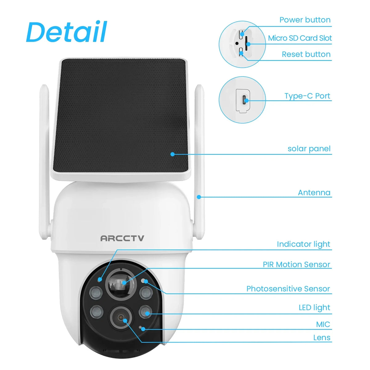 Kit Caméras De Surveillance Solaire 4MP Sans Fil