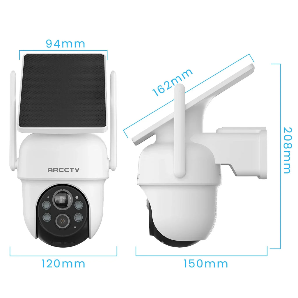 Kit Caméras De Surveillance Solaire 4MP Sans Fil