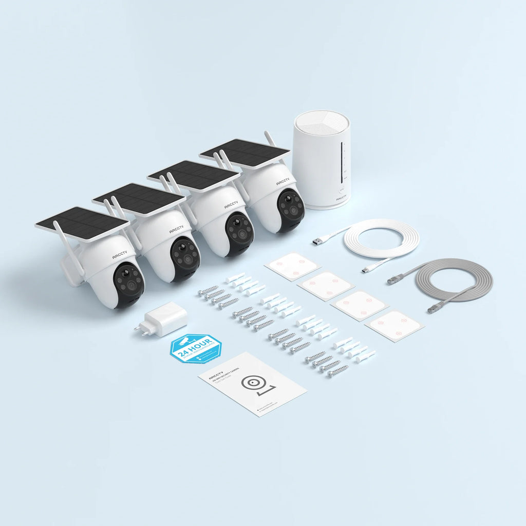 Kit Caméras De Surveillance Solaire 4MP Sans Fil