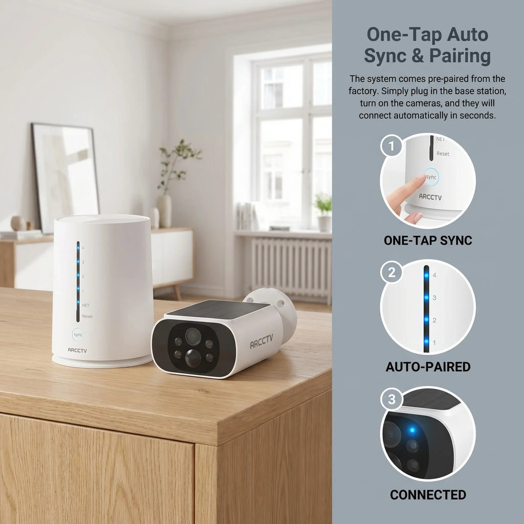 Kit de Caméras de Surveillance 4MP Sans Fil avec NVR