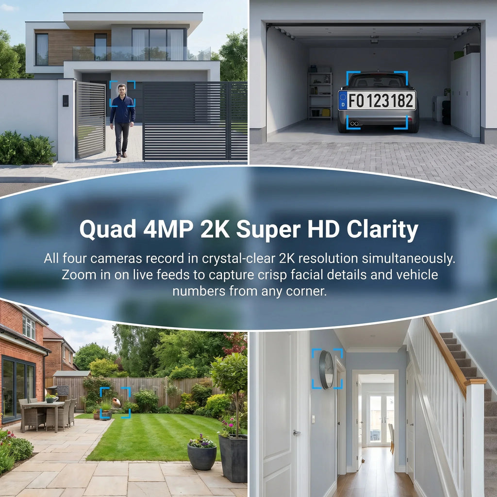 Kit de Caméras de Surveillance 4MP Sans Fil avec NVR