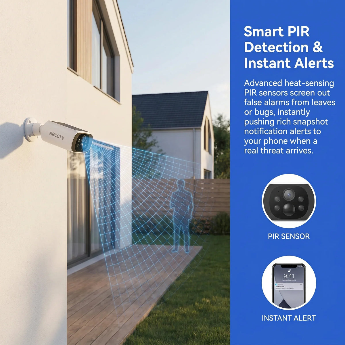 Kit de Caméras de Surveillance 4MP Sans Fil avec NVR