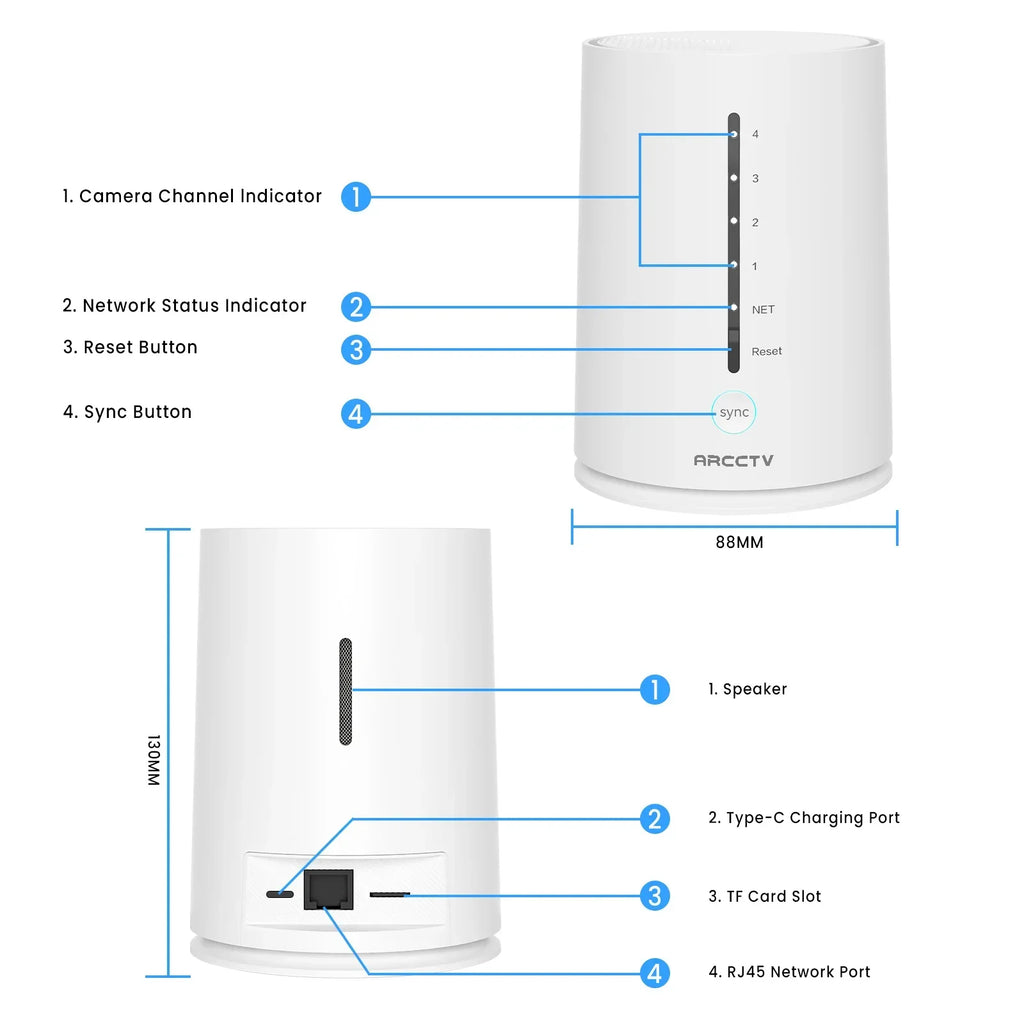 Kit de Caméras de Surveillance 4MP Sans Fil avec NVR