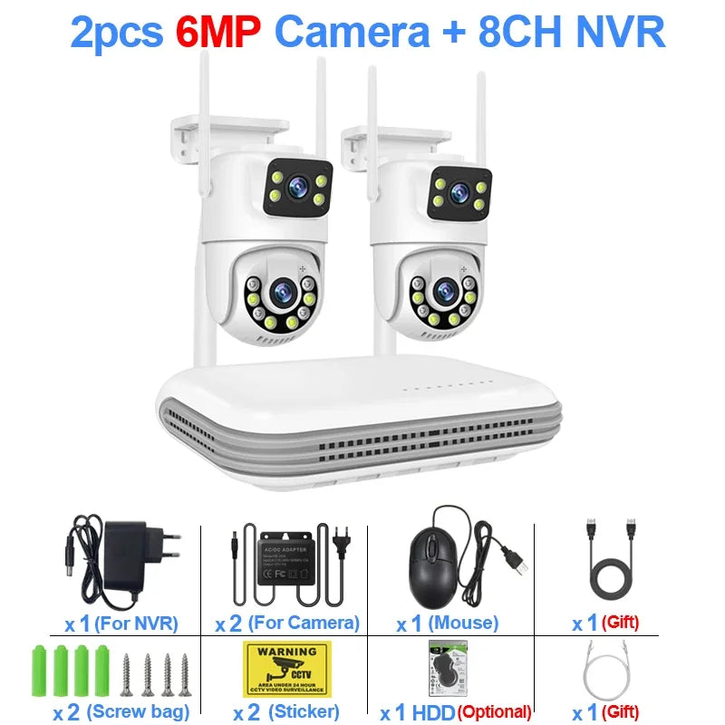 Kit De Caméras De Surveillance WiFi 6MP 8 Canaux Image