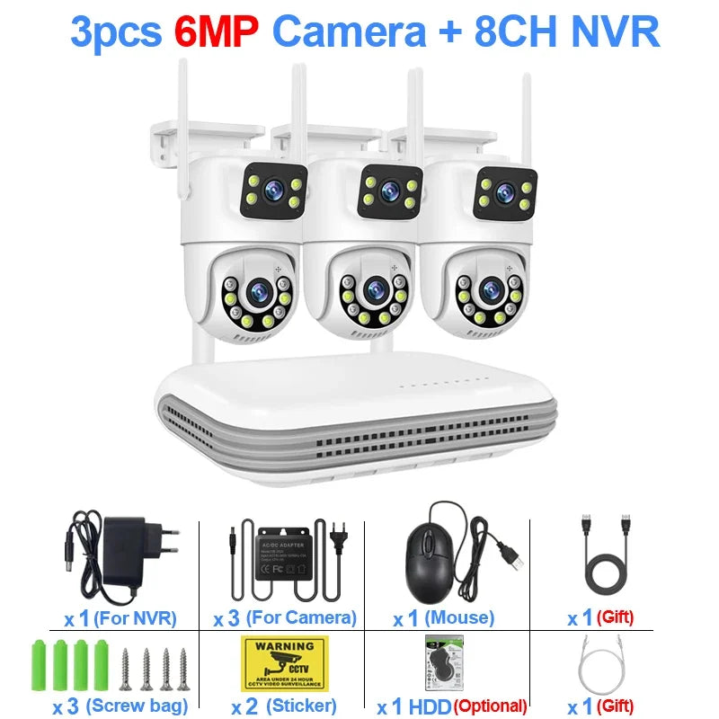 Kit De Caméras De Surveillance WiFi 6MP 8 Canaux Image