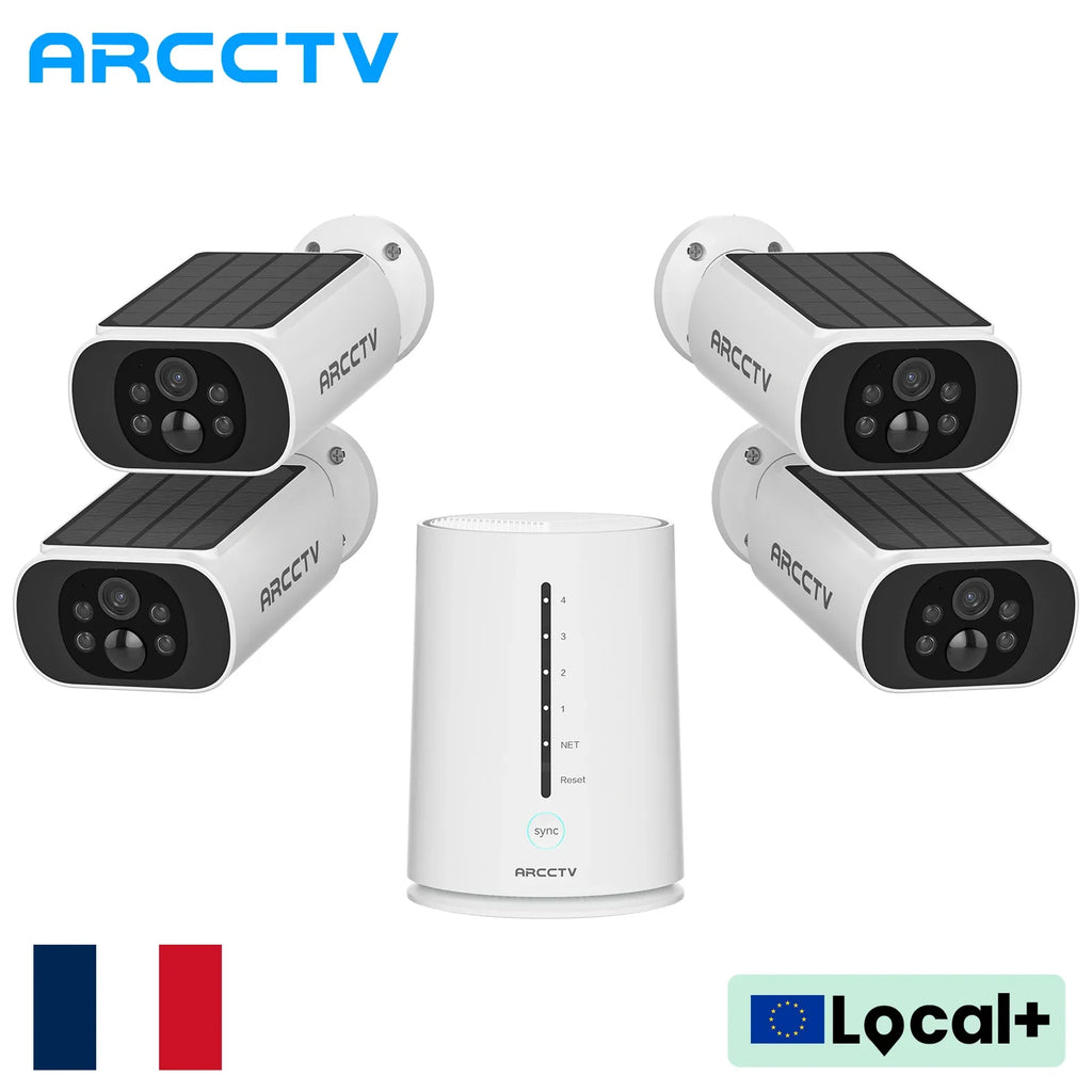 Kit De Caméras WiFi Solaires 4MP Avec Détection Humanoïde