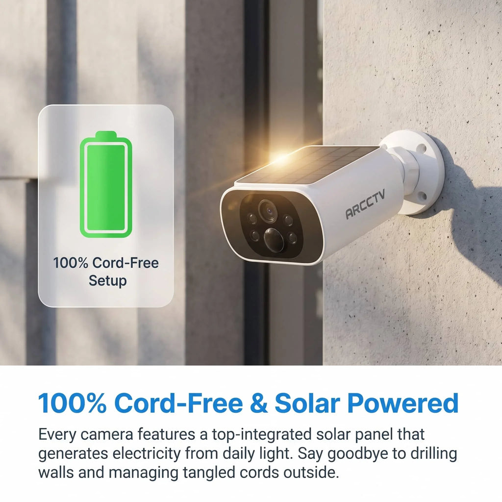 Kit De Caméras WiFi Solaires 4MP Avec Détection Humanoïde
