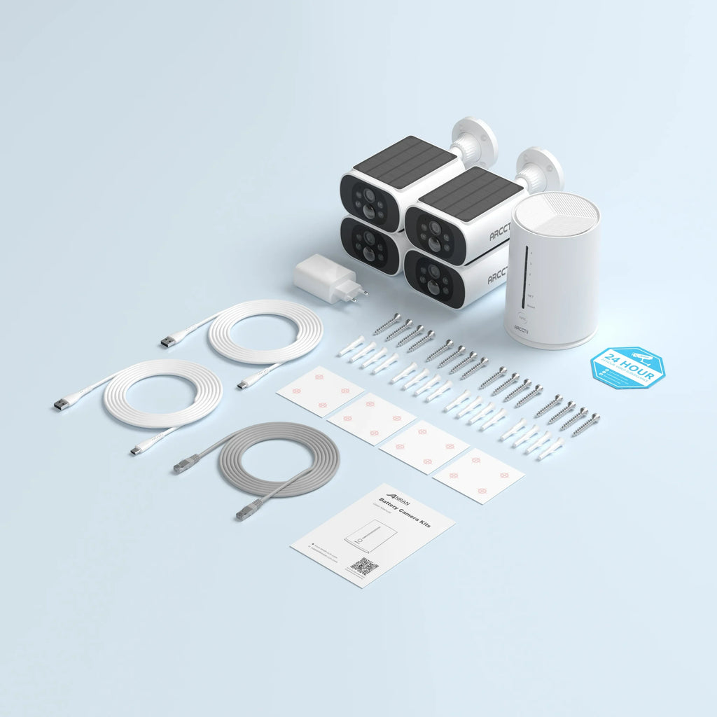 Kit De Caméras WiFi Solaires 4MP Avec Détection Humanoïde