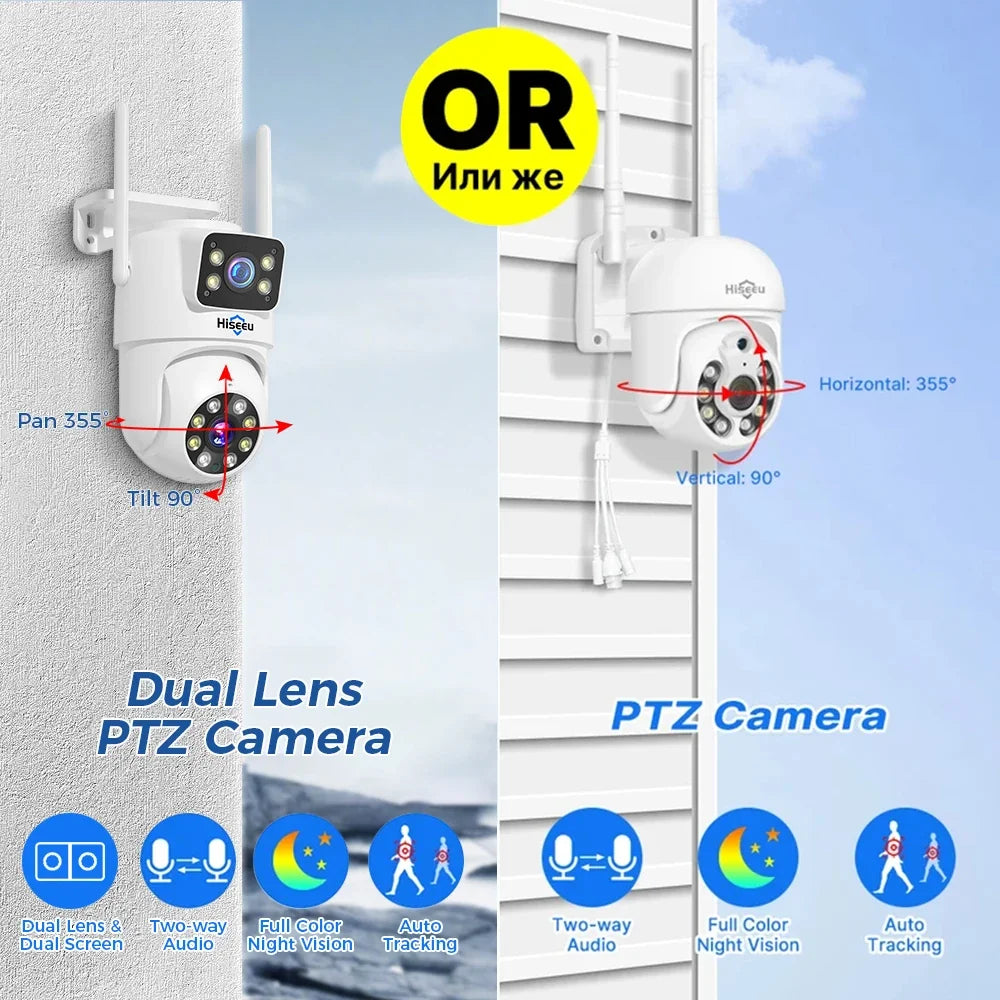 Kit De Surveillance Sans Fil À Double Objectif 4 Caméras