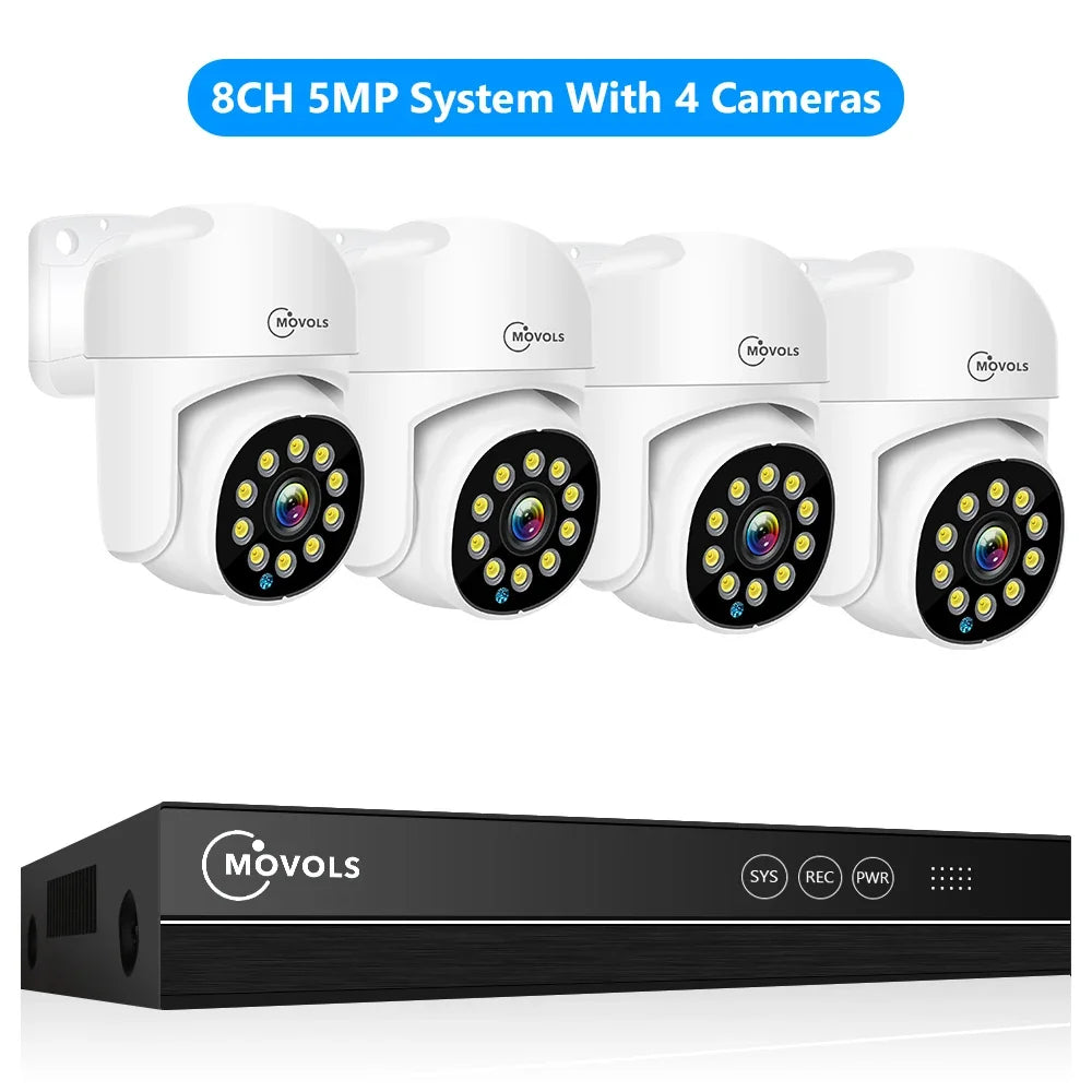Kit De Surveillance Vidéo 4K PoE Avec Audio Bidirectionnel