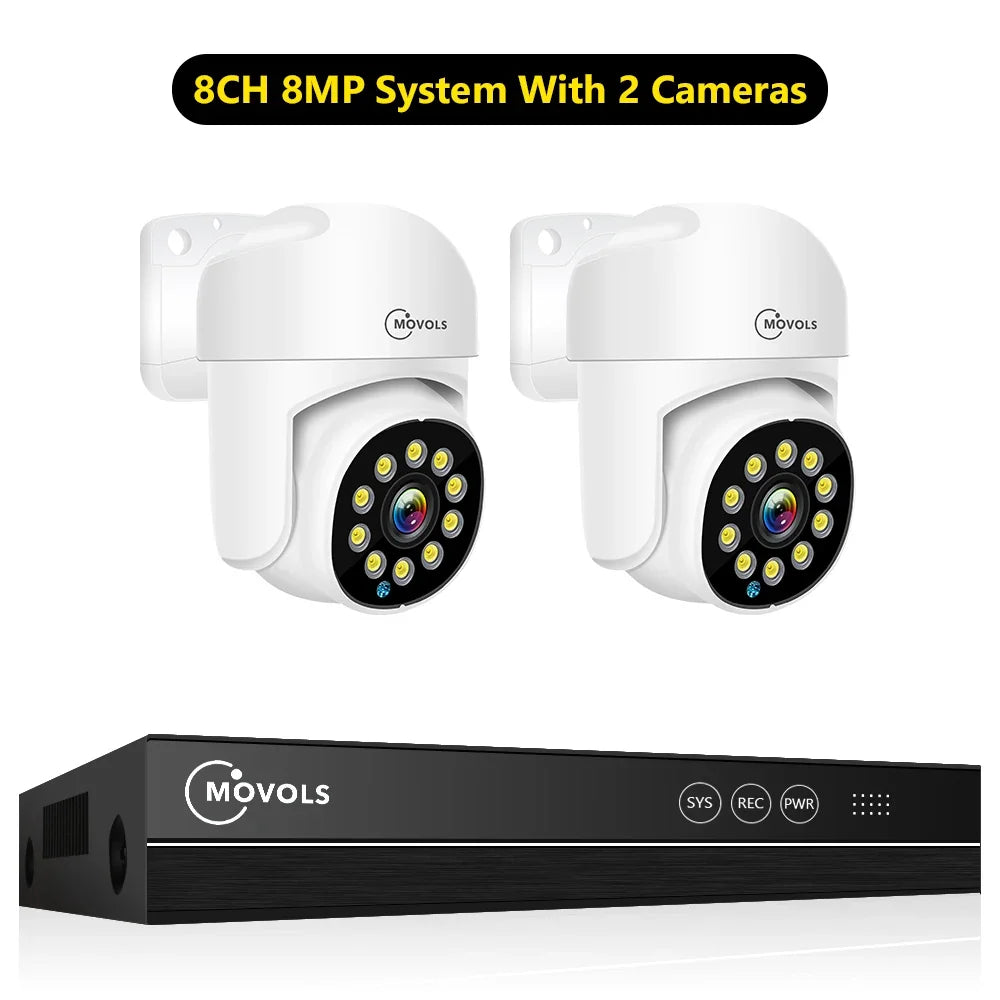 Kit De Surveillance Vidéo 4K PoE Avec Audio Bidirectionnel