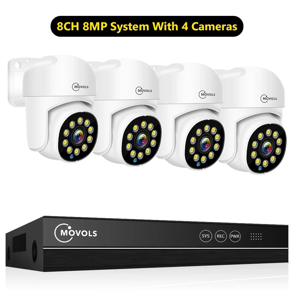 Kit De Surveillance Vidéo 4K PoE Avec Audio Bidirectionnel