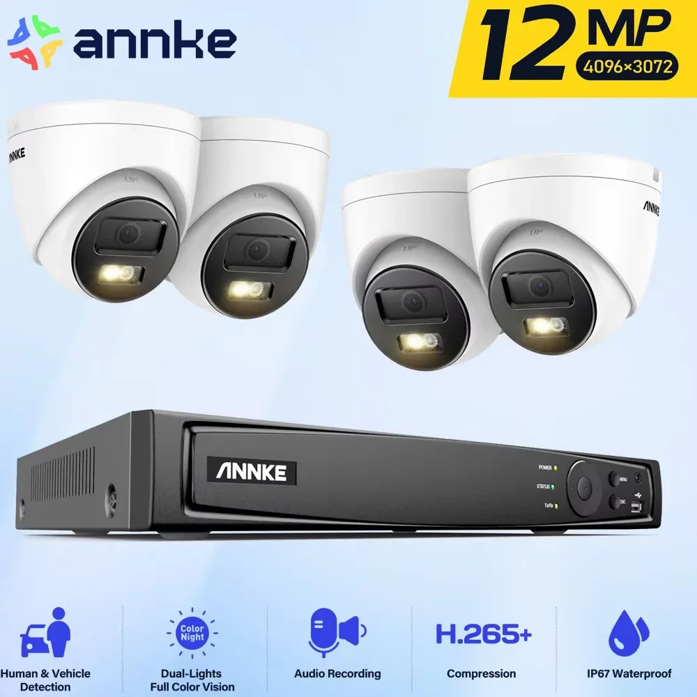 Kit De Vidéosurveillance 12MP PoE Avec NVR 8 Canaux