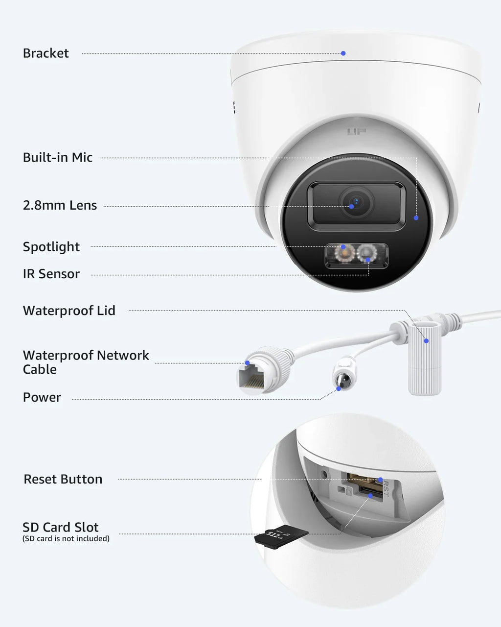 Kit De Vidéosurveillance 12MP PoE Avec NVR 8 Canaux