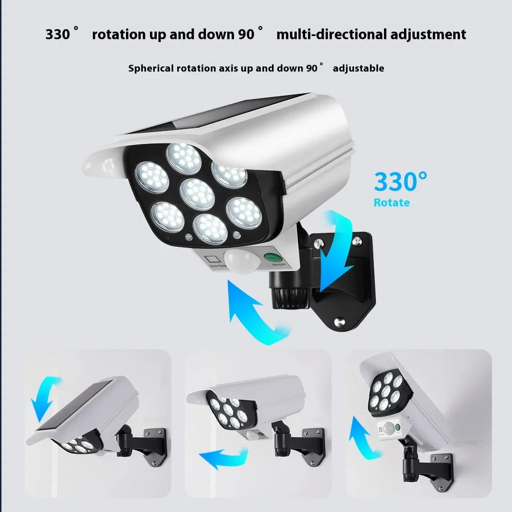 Lampe Caméra Solaire à Détecteur de Mouvement LED