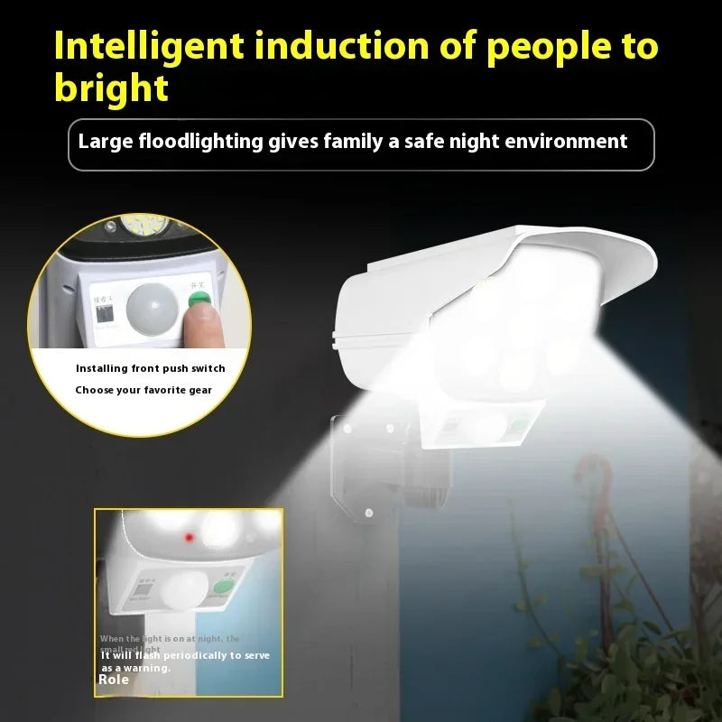 Lampe Caméra Solaire à Détecteur de Mouvement LED