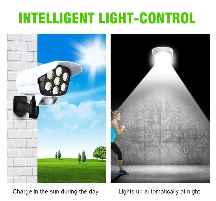 Lampe Caméra Solaire à Détecteur de Mouvement LED