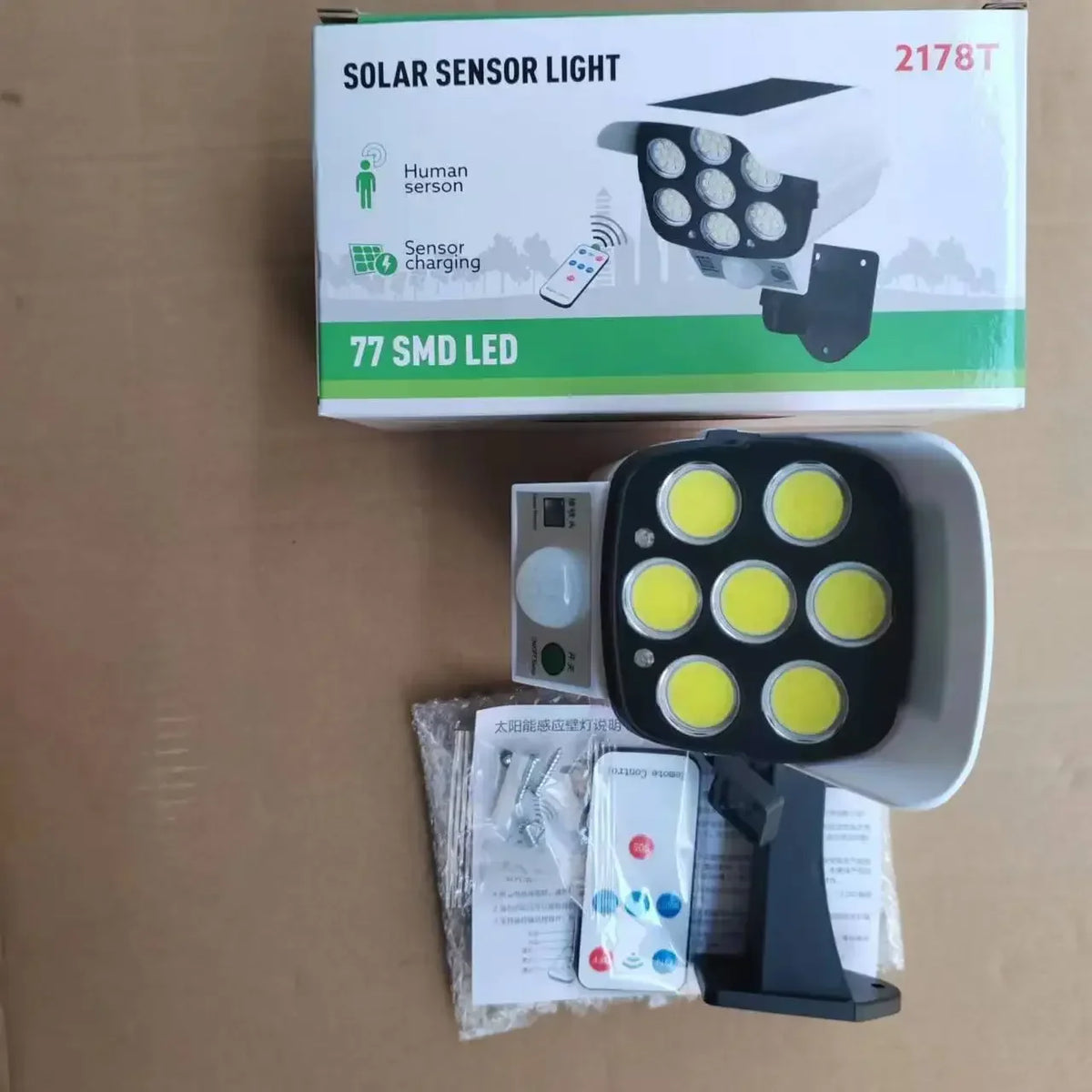 Lampe Caméra Solaire à Détecteur de Mouvement LED
