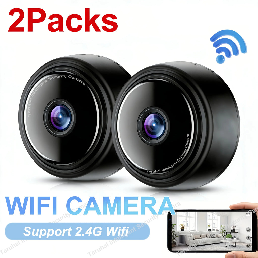 Lot De 2 Caméras De Sécurité WiFi Compactes