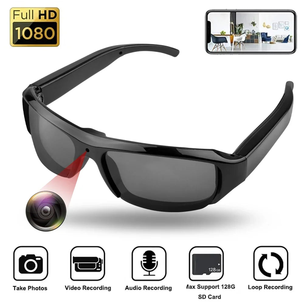 Lunettes Caméra Mini 1080P Noir