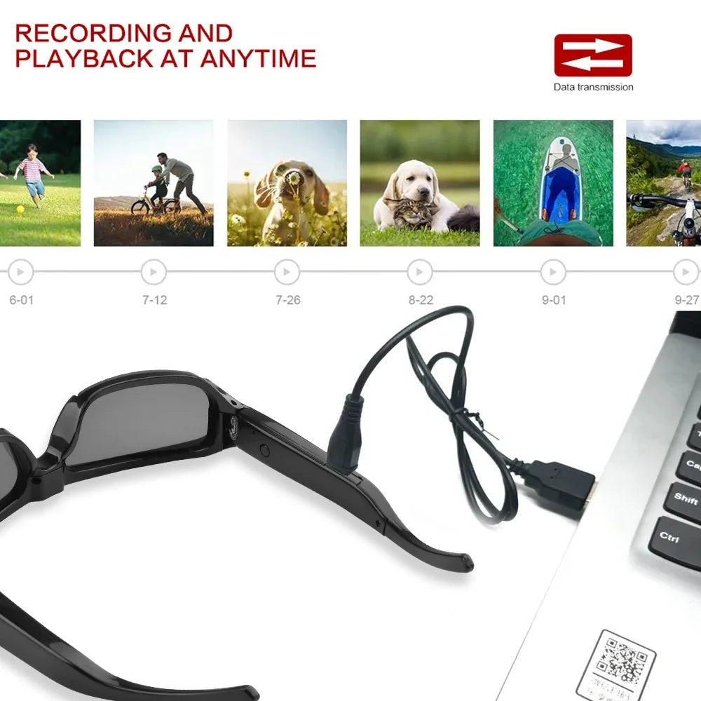 Lunettes Caméra Mini 1080P Noir