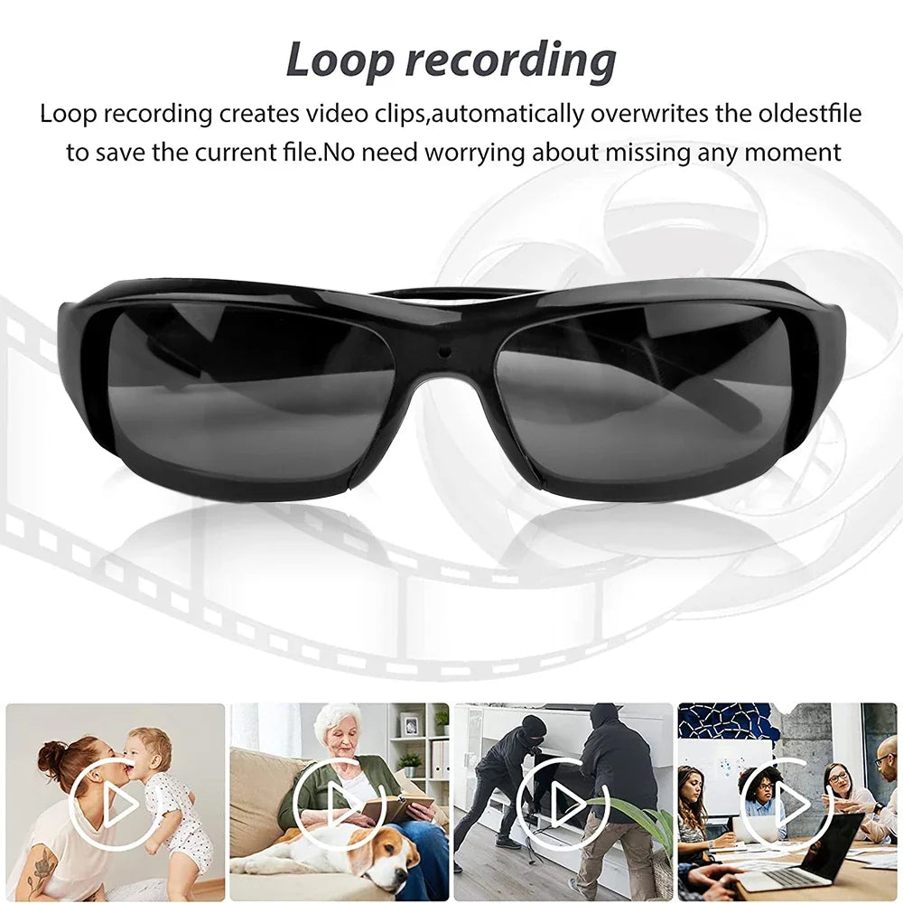 Lunettes Caméra Mini 1080P Noir