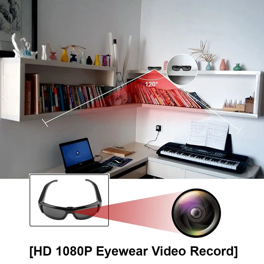 Lunettes Caméra Mini 1080P Noir