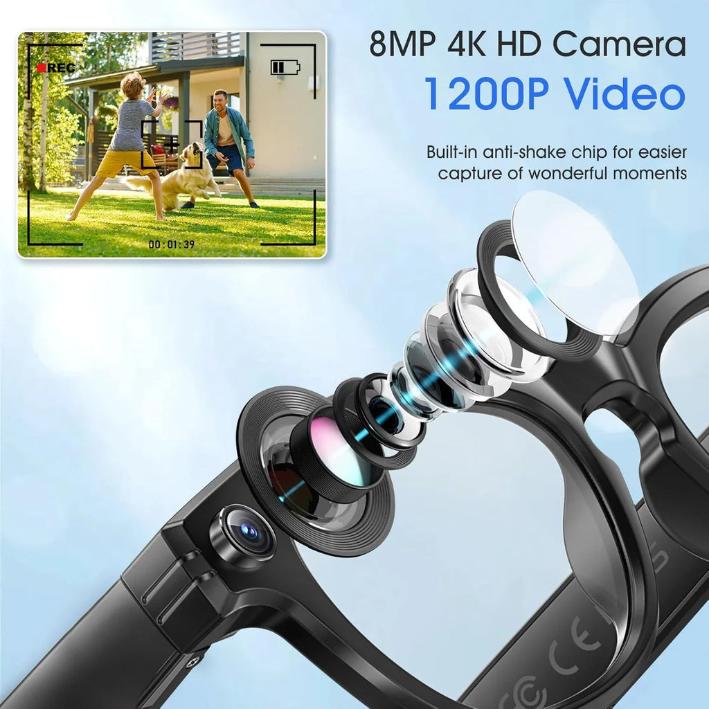 Lunettes Connectées AI avec Caméra 800W