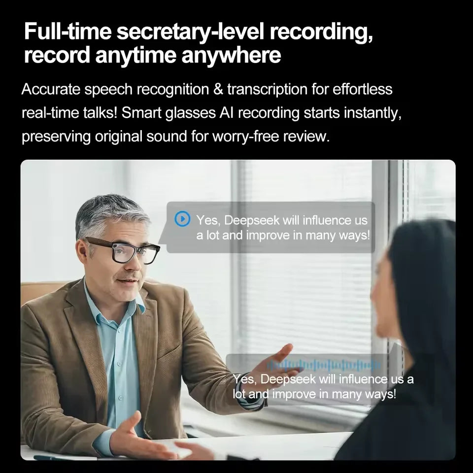 Lunettes Connectées AI avec Caméra 800W