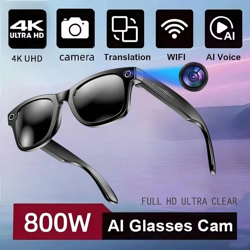 Lunettes Connectées AI avec Caméra 800W