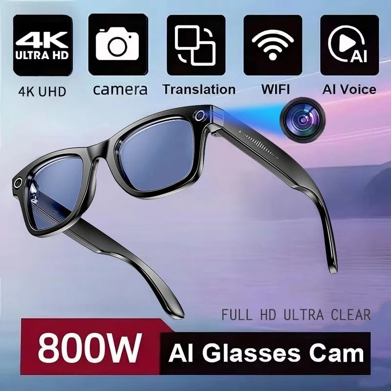 Lunettes Connectées AI avec Caméra 800W