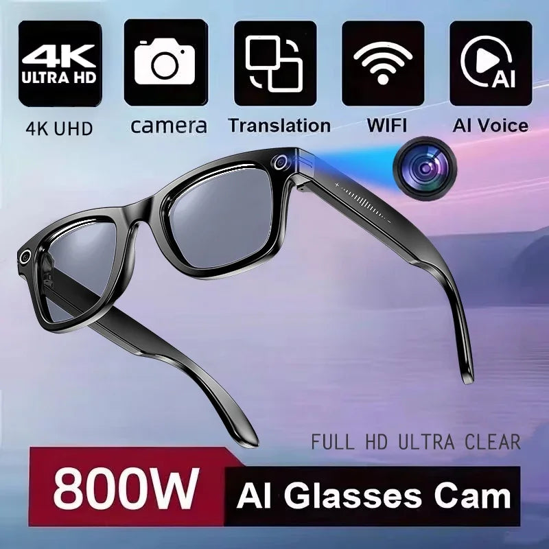 Lunettes Connectées AI avec Caméra 800W