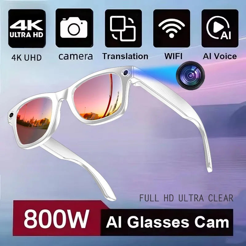 Lunettes Connectées AI avec Caméra 800W