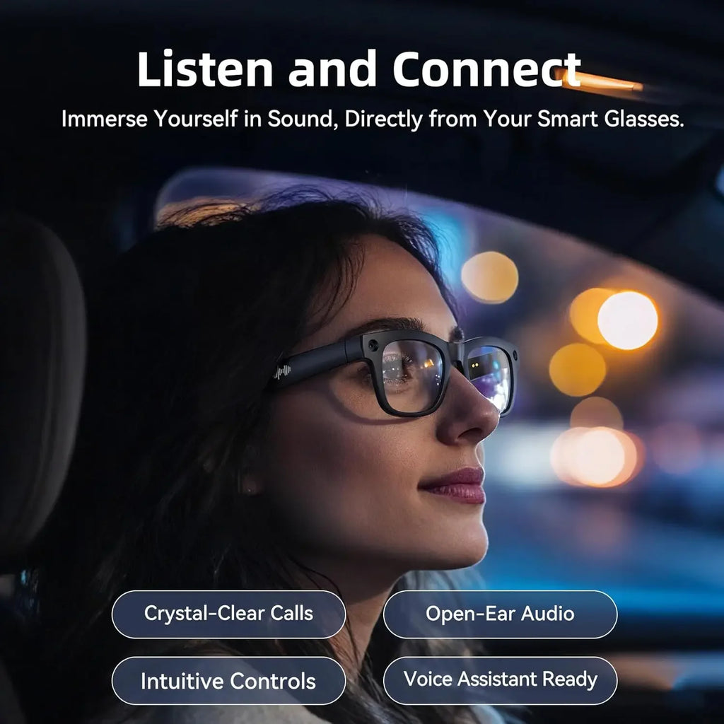 Lunettes Connectées Avec Caméra Et Audio Bluetooth
