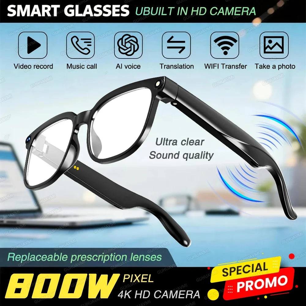 Lunettes Connectées Avec Caméra Et Audio Bluetooth