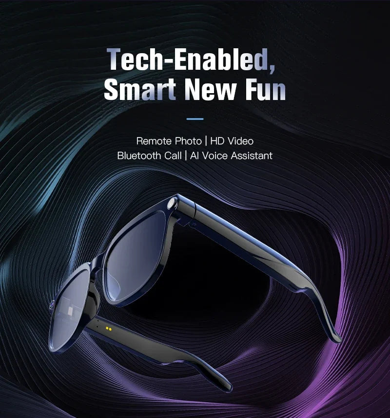 Lunettes Connectées Avec Caméra Et Audio Bluetooth