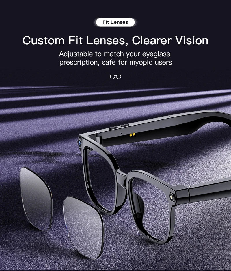 Lunettes Connectées Avec Caméra Et Audio Bluetooth