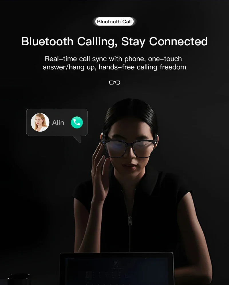 Lunettes Connectées Avec Caméra Et Audio Bluetooth