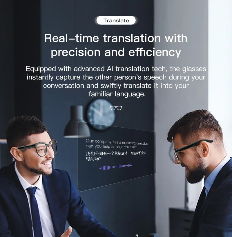 Lunettes Connectées Avec Caméra Et Audio Bluetooth