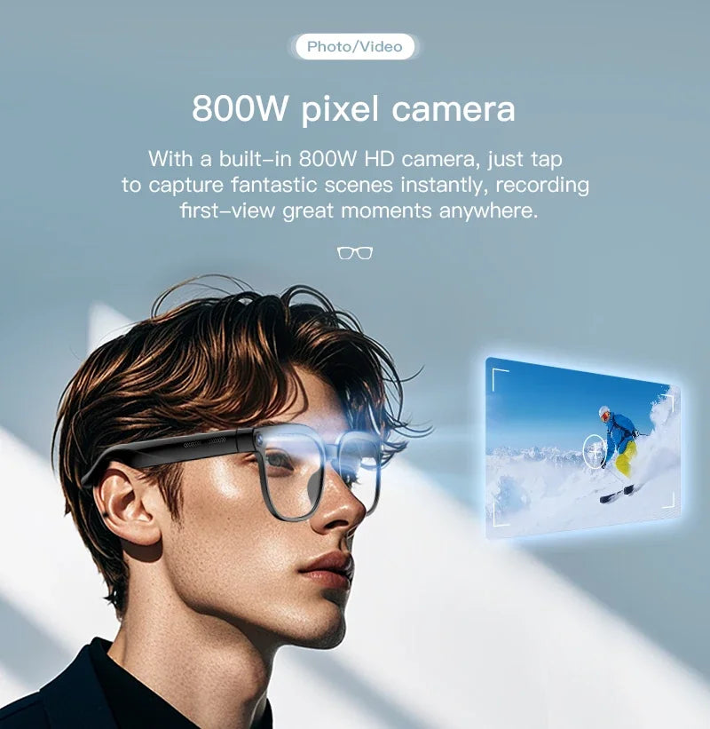 Lunettes Connectées Avec Caméra Et Audio Bluetooth