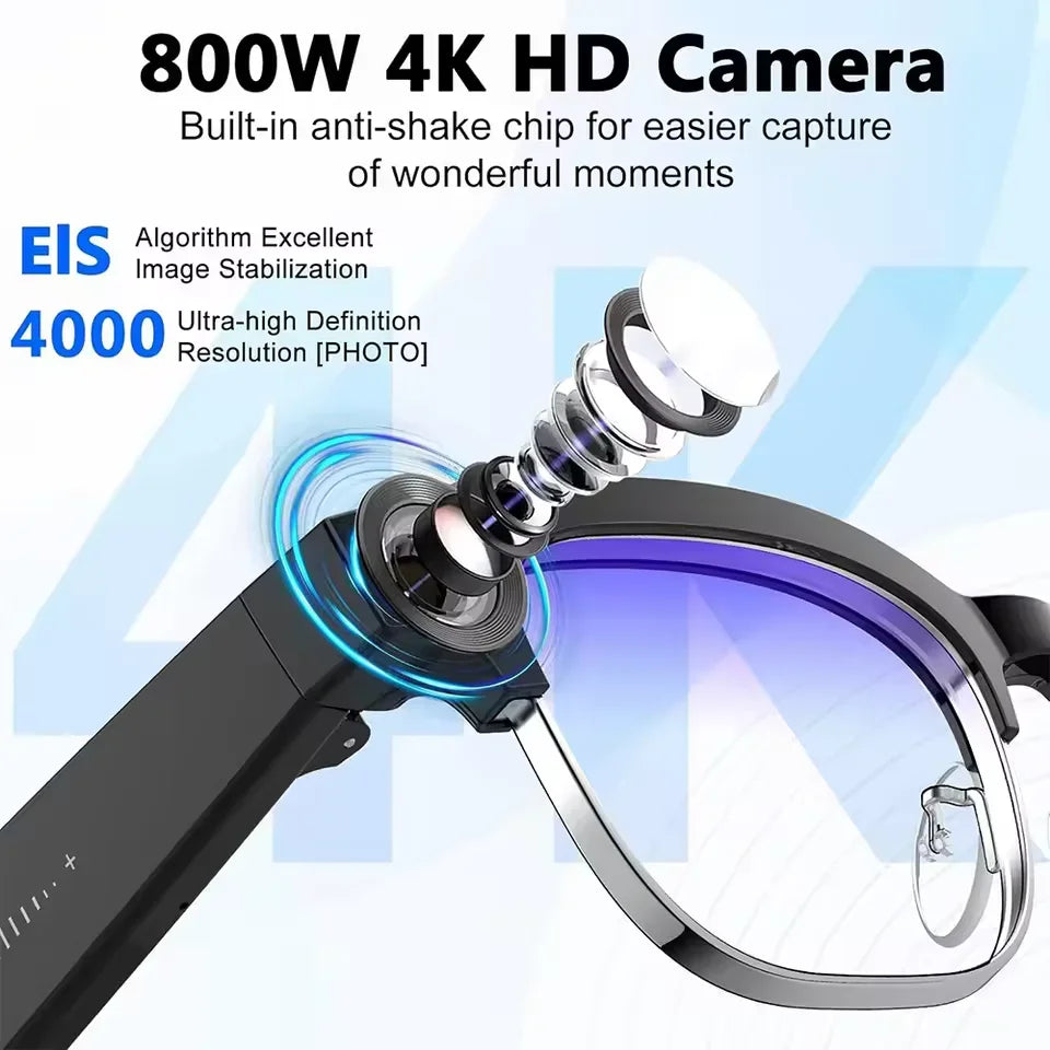 Lunettes Connectées IA Avec Caméra Et Appels Bluetooth