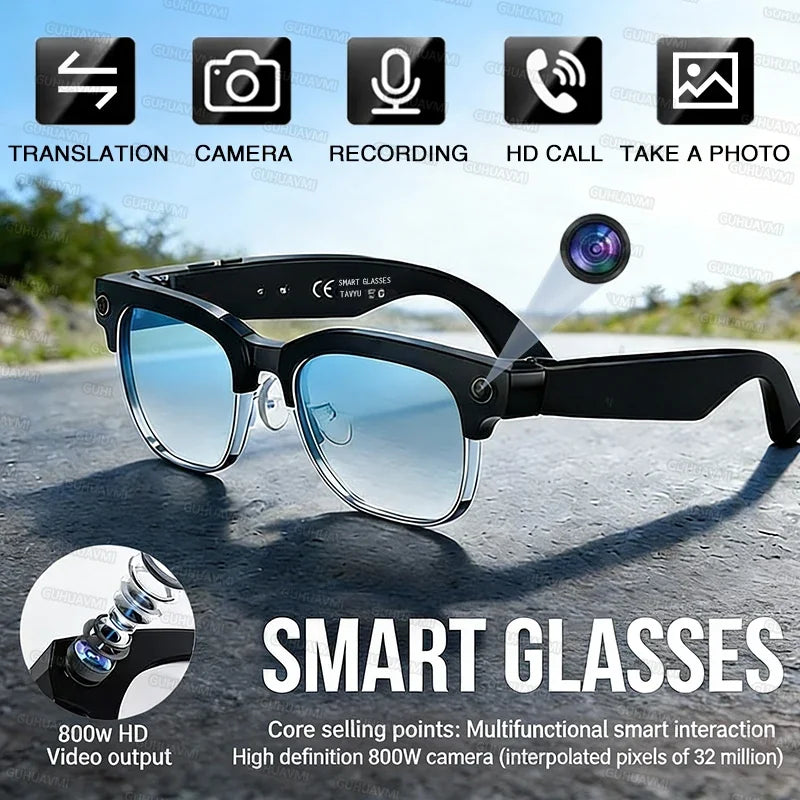 Lunettes Connectées IA Avec Caméra Et Appels Bluetooth
