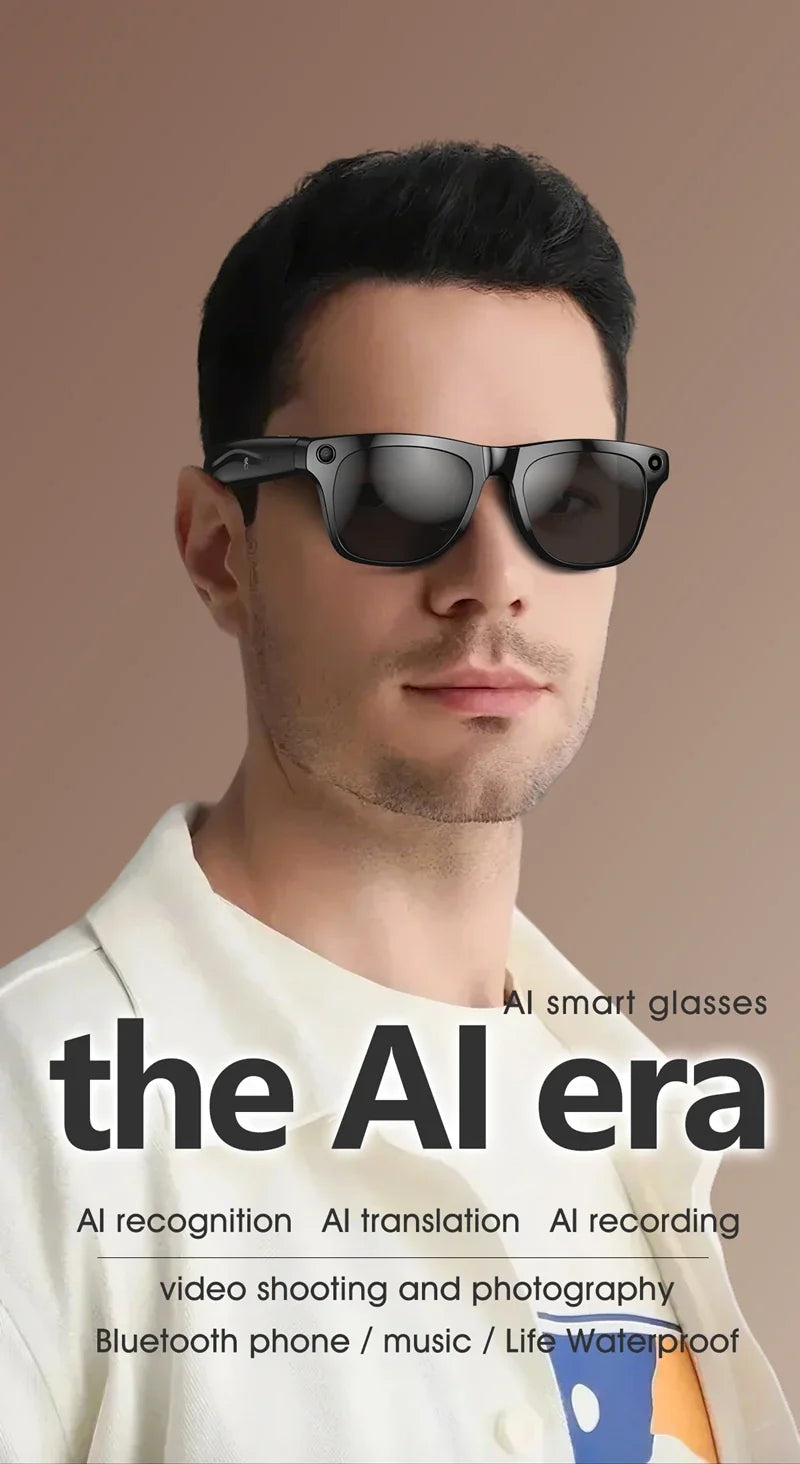 Lunettes Intelligentes 4K Avec Caméra Et Assistant Vocal
