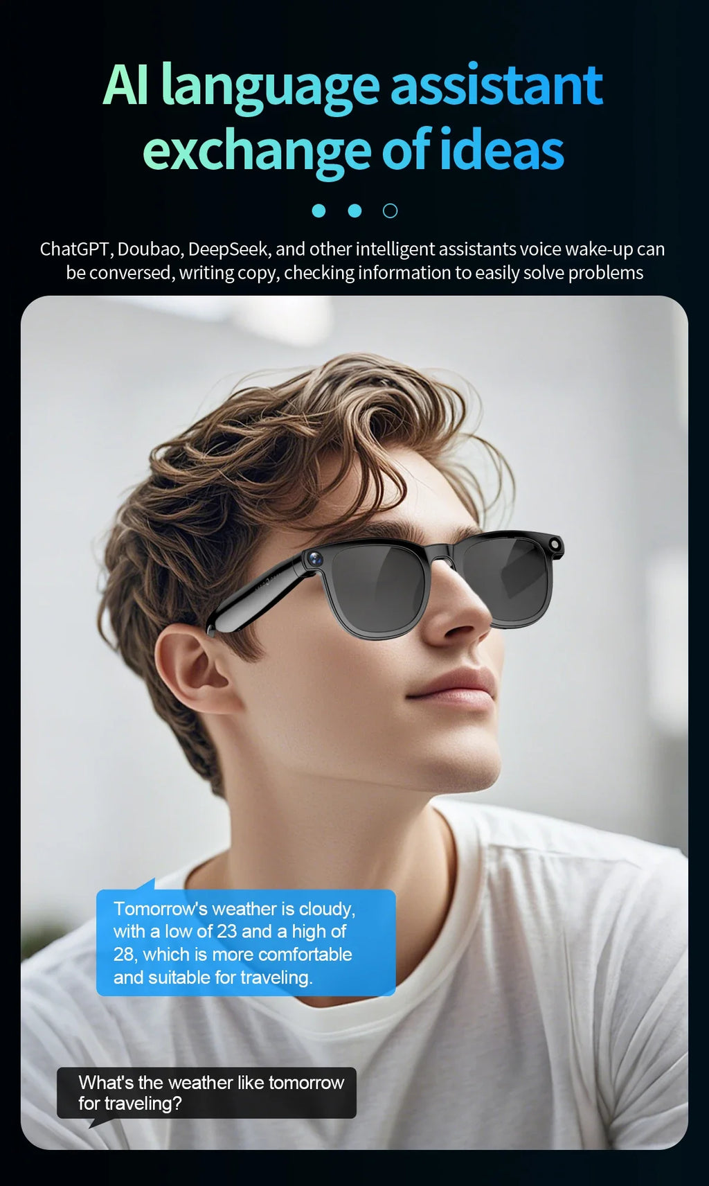 Lunettes Intelligentes 4K avec Caméra IA
