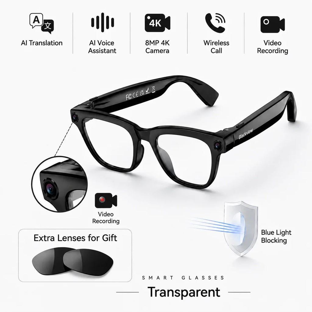 Lunettes Intelligentes 4K Avec Traduction Et Appels