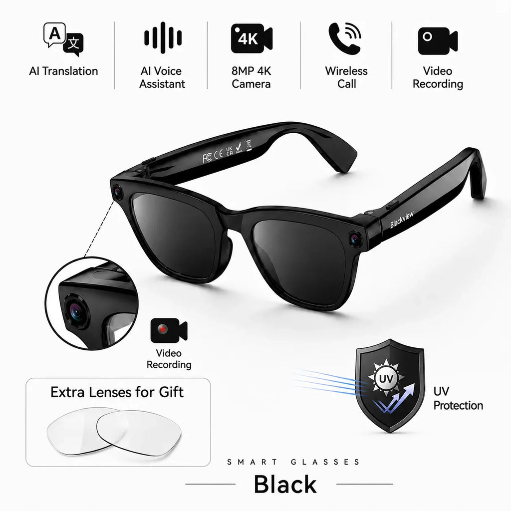 Lunettes Intelligentes 4K Avec Traduction Et Appels