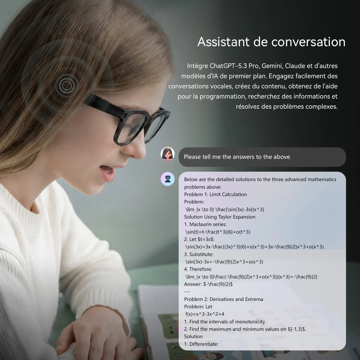 Lunettes Intelligentes 4K Avec Traduction Et Appels Image