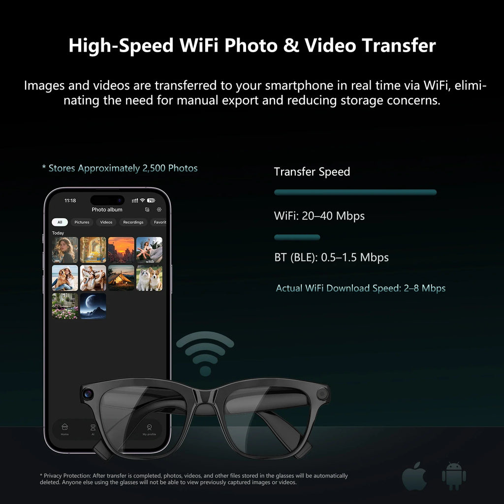 Lunettes Intelligentes 4K Avec Traduction Et Appels