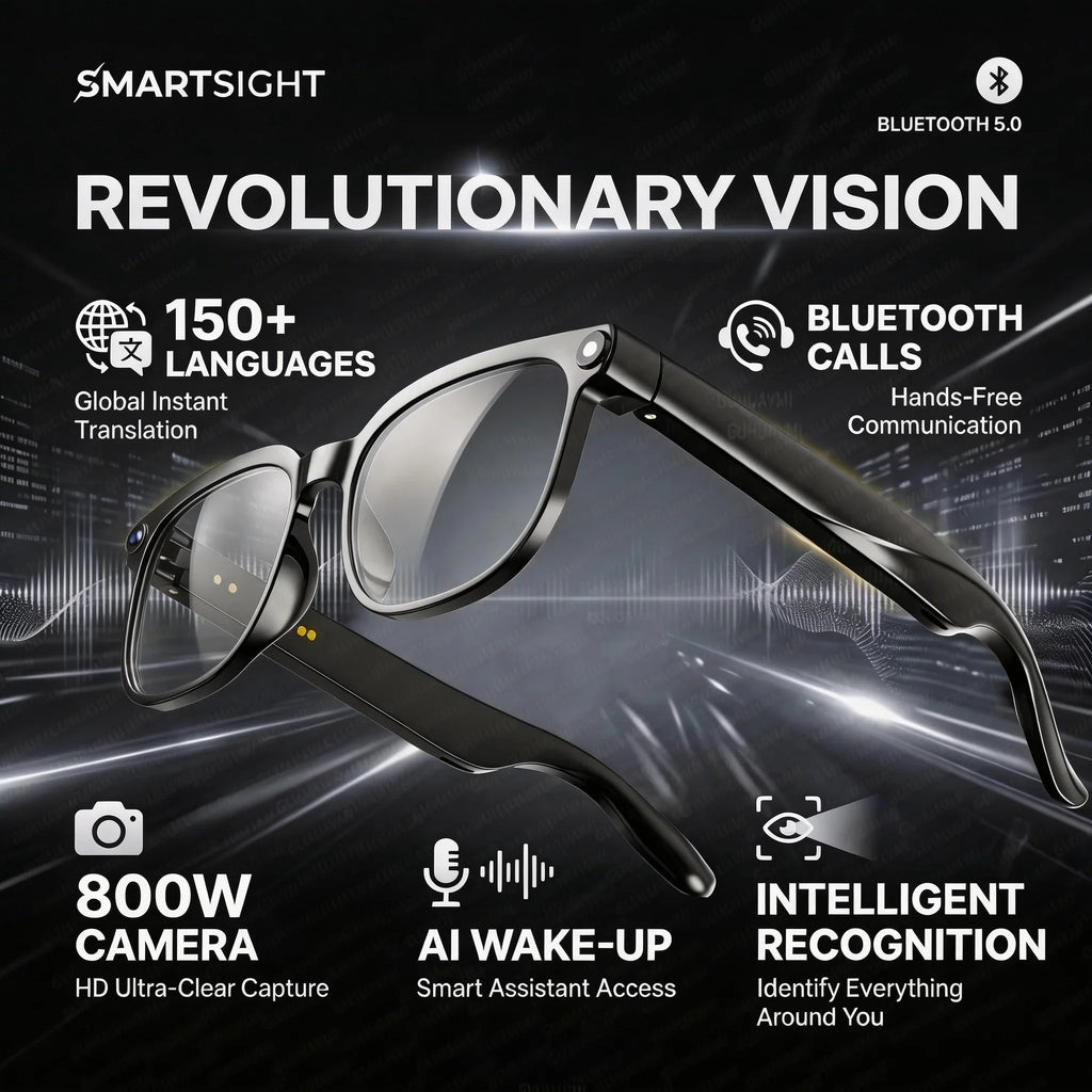 Lunettes Intelligentes Avec Caméra 4K Et Traduction IA