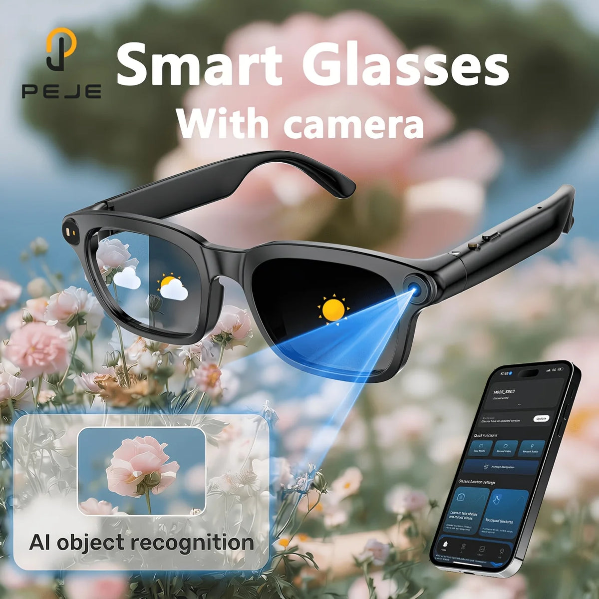 Lunettes Intelligentes Avec Caméra Et Assistant Vocal — photo 6